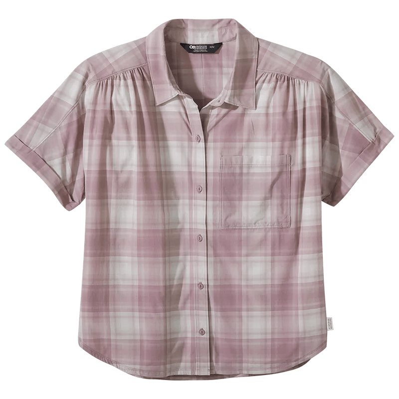 Outdoor Research Astroman Womens Short Sleeve Sun Shirt Colour Moth Plaid