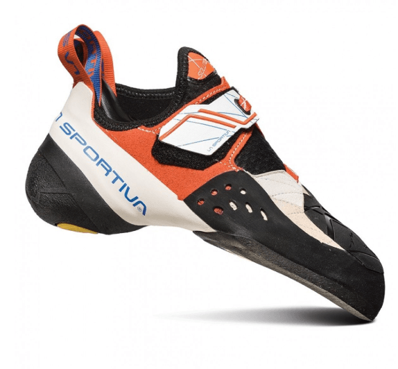 La Sportiva Solution Womens Climbing Shoe White Lily Orange Colour White_Lily Orange