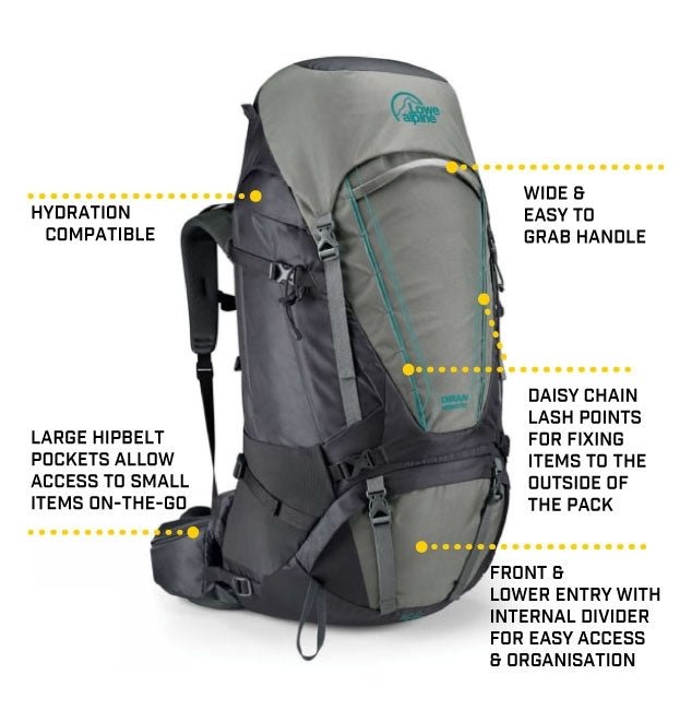 Lowe Alpine Diran ND50-60 Litre Womens Hiking Pack