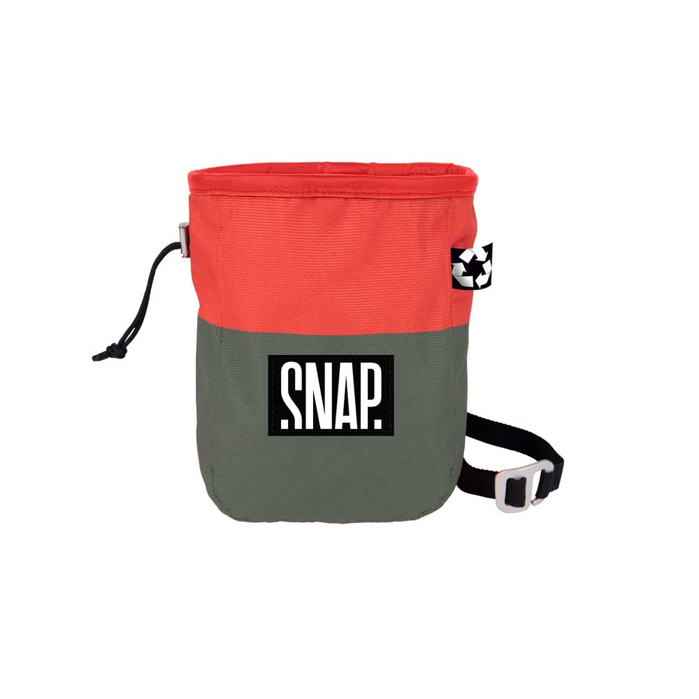 Snap Chalk Pocket Zip Climbing Chalk Bag 1 Colour Grenadine_Dark Khaki