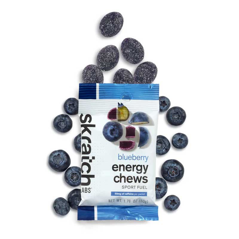 Skratch Labs Sport Energy Chews Colour Blueberry W_ Caffeine