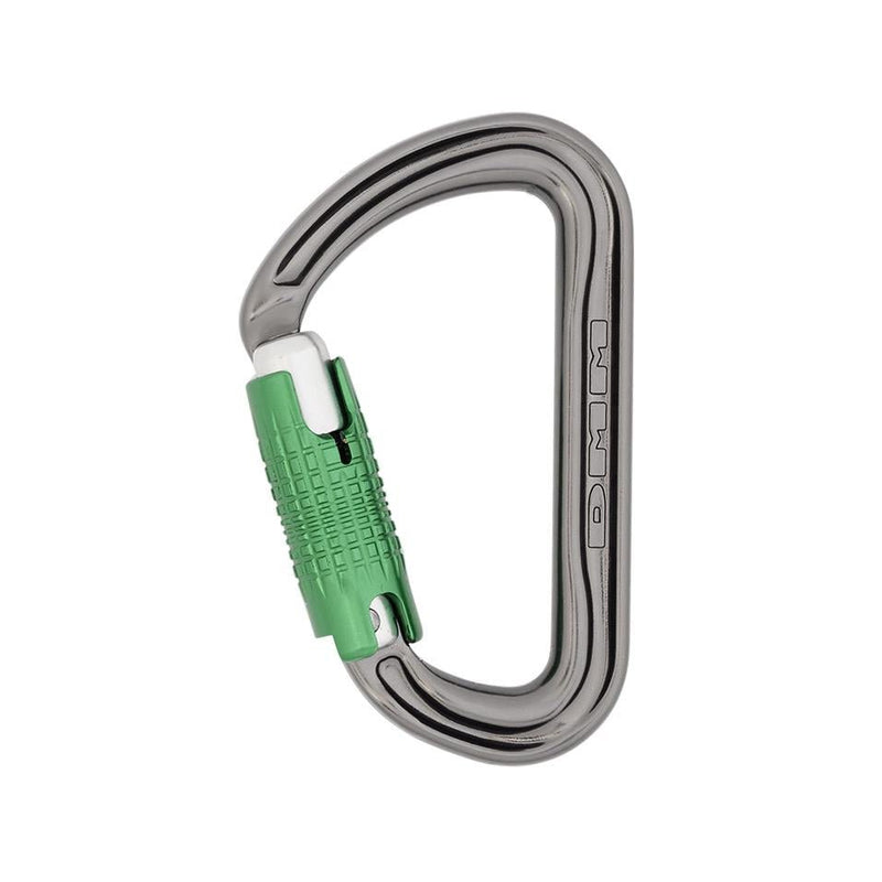DMM Shadow Lock Safe Climbing Carabiner - Titanium/Green