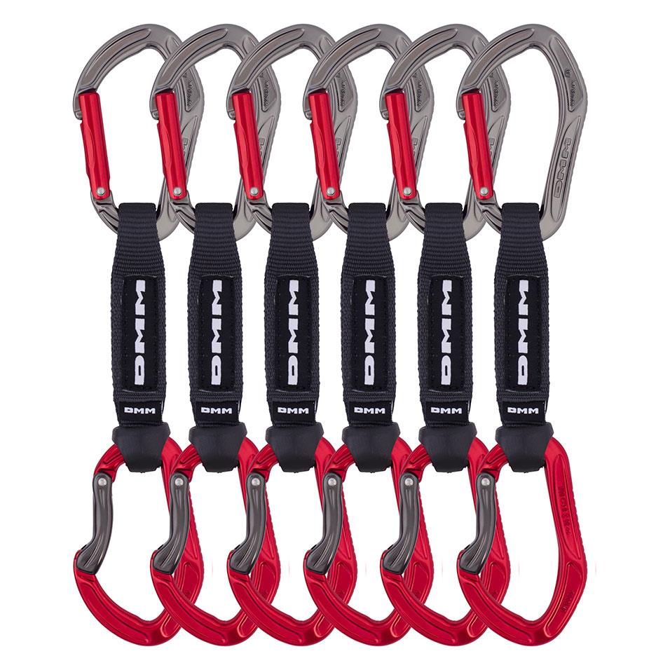 Dmm Alpha Sport Climbing Quickdraw 12Cm 6 Pack Colour Red