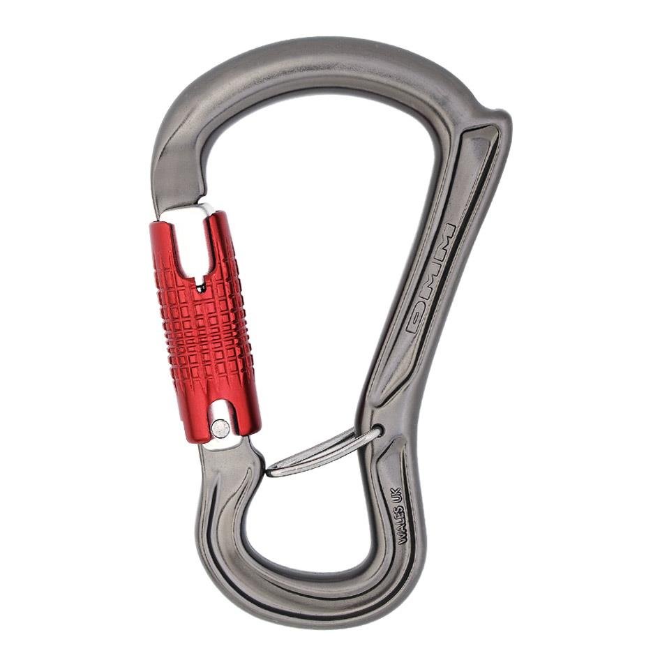 DMM Ceros Kwiklock Climbing Carabiner Titanium/Red