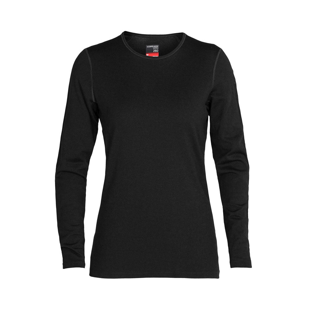 Icebreaker 260 Tech Ls Crewe Womens Colour Black