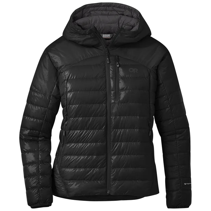 Outdoor Research Helium Down Hooded Womens Jacket Colour Black