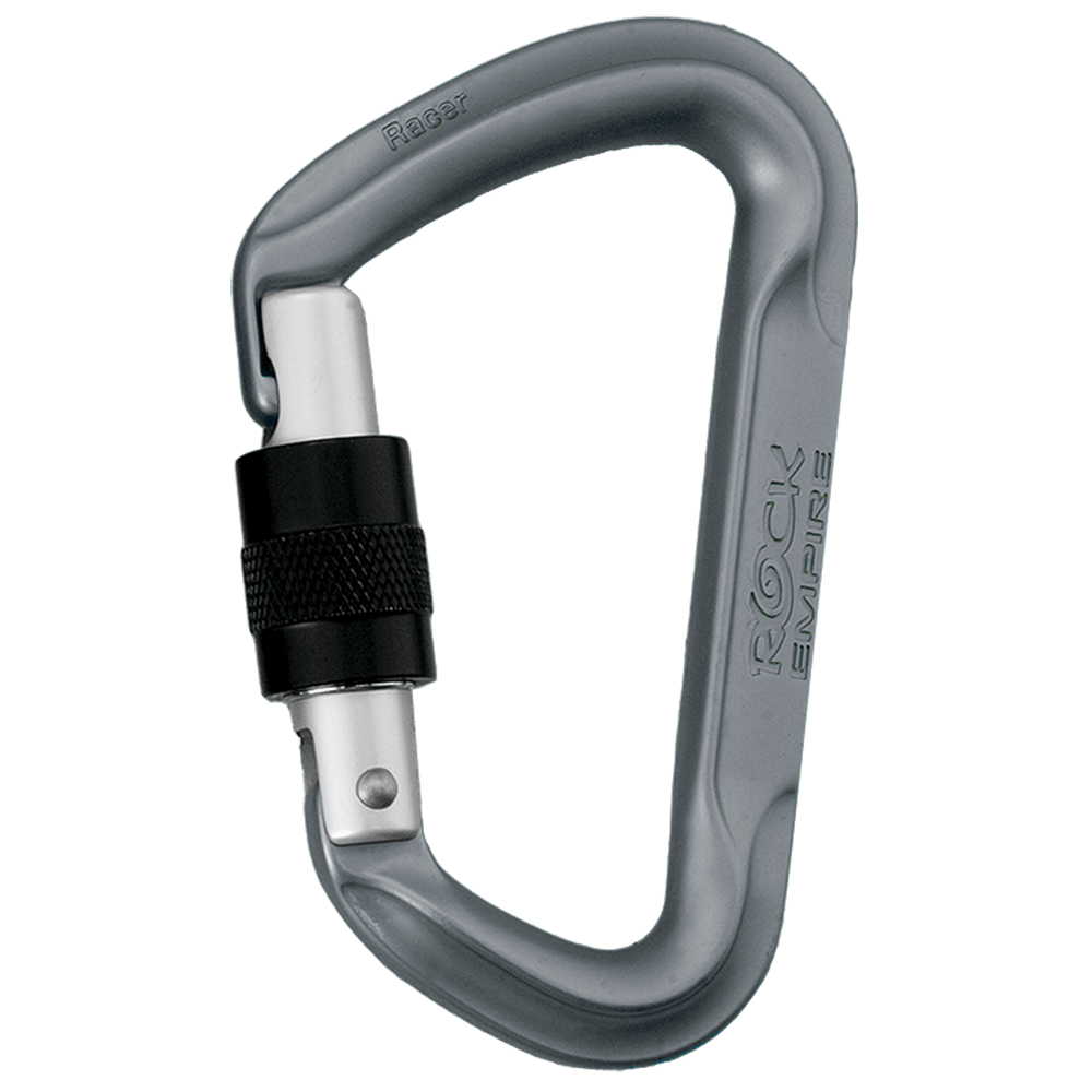 Rock Empire Racer Screw Gate Climbing Carabiner Colour Grey