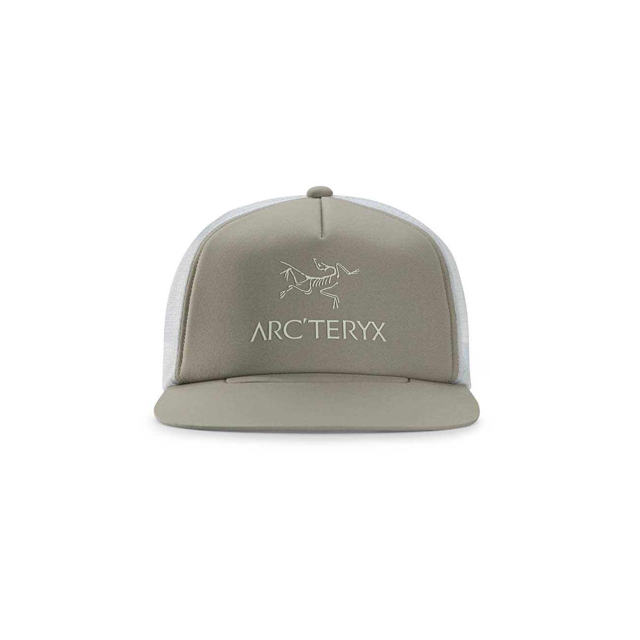 Arcteryx Logo Flat Brim Trucker Hat Colour Forage