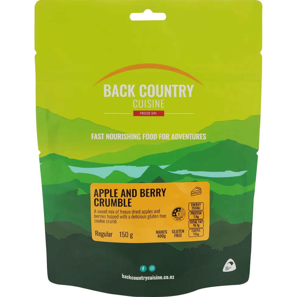 Back Country Cuisine Freeze Dried Food - Apple & Berry Crumble