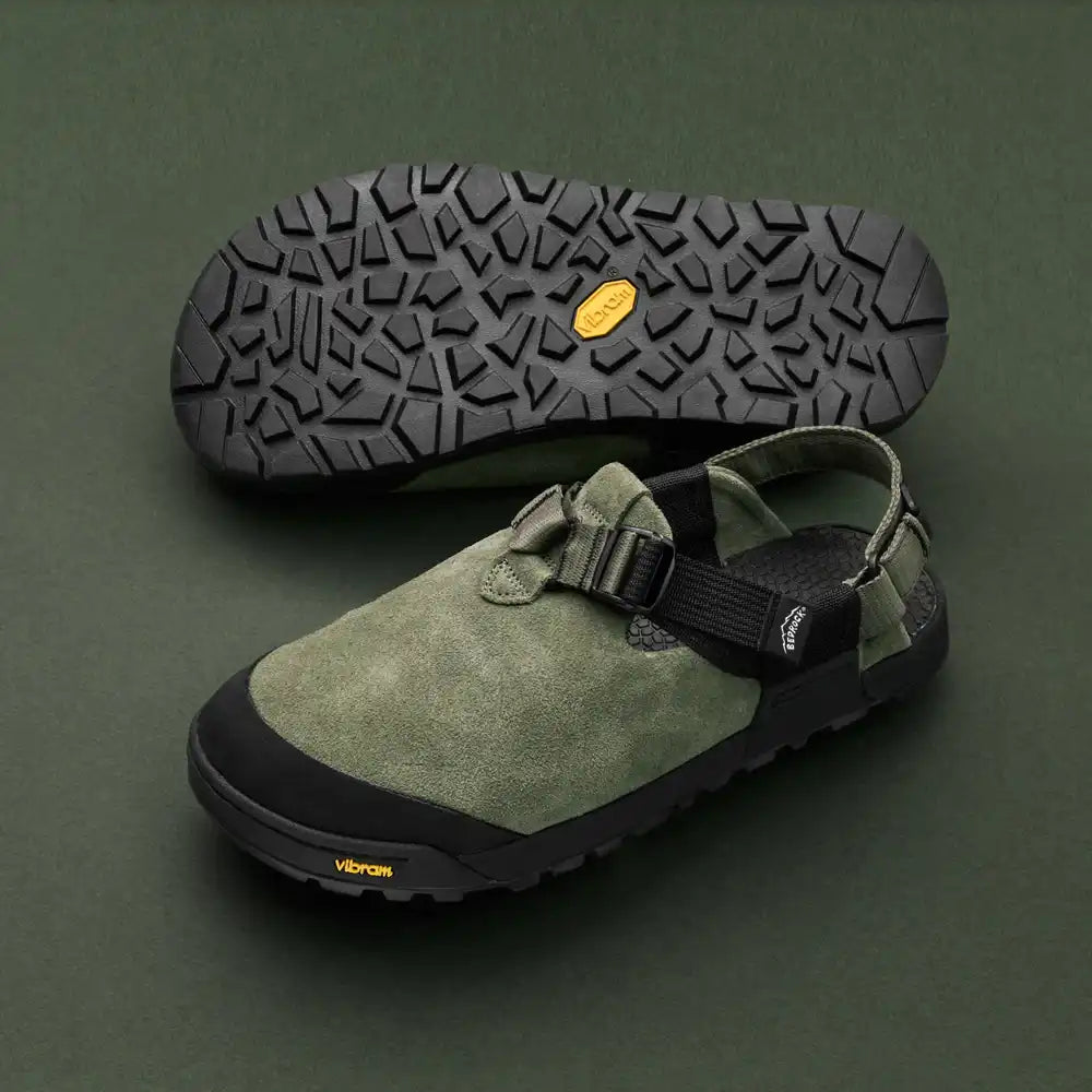 Bedrock Sandals Mountain Clog Suede Leather - Sagebrush