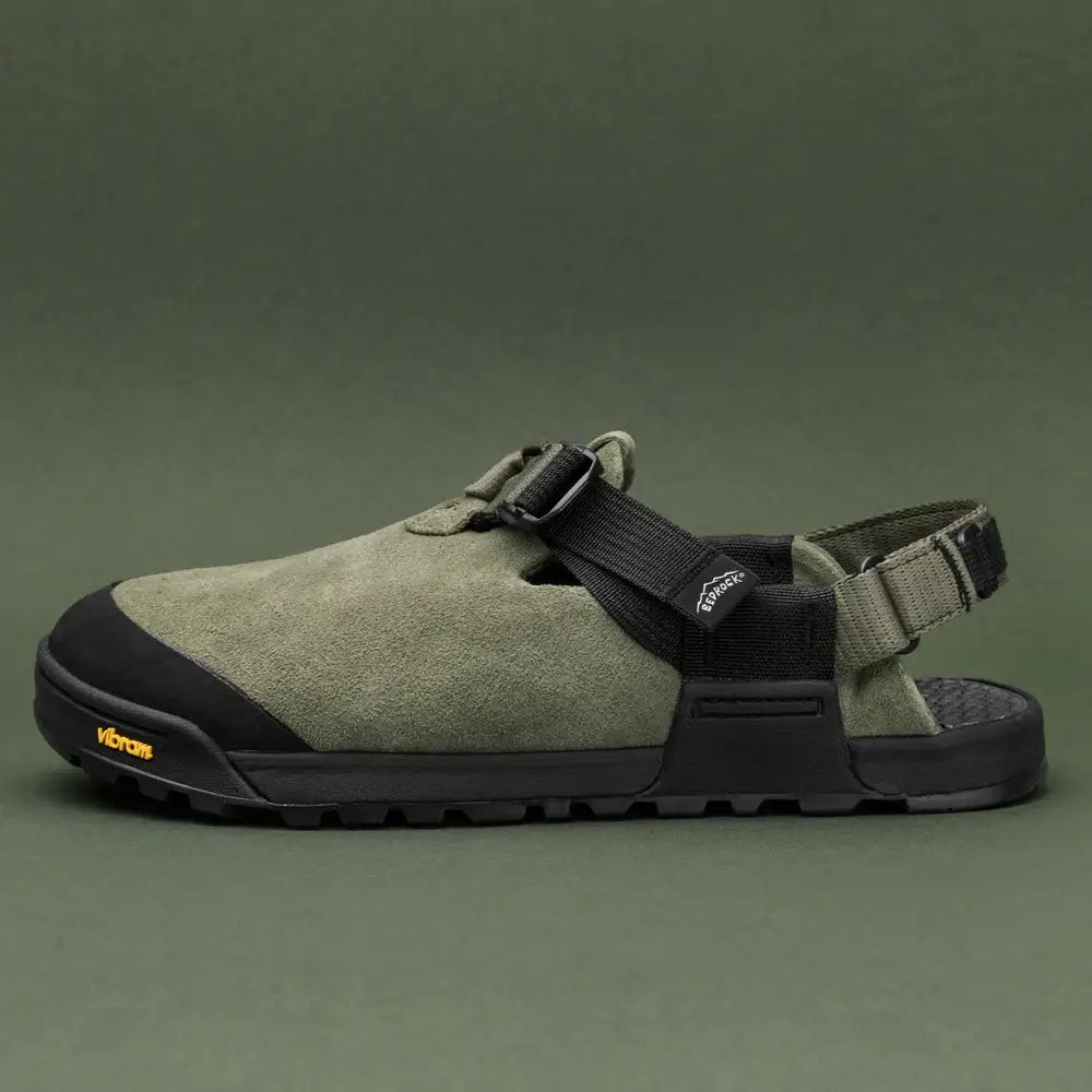 Bedrock Sandals Mountain Clog Suede Leather - Sagebrush