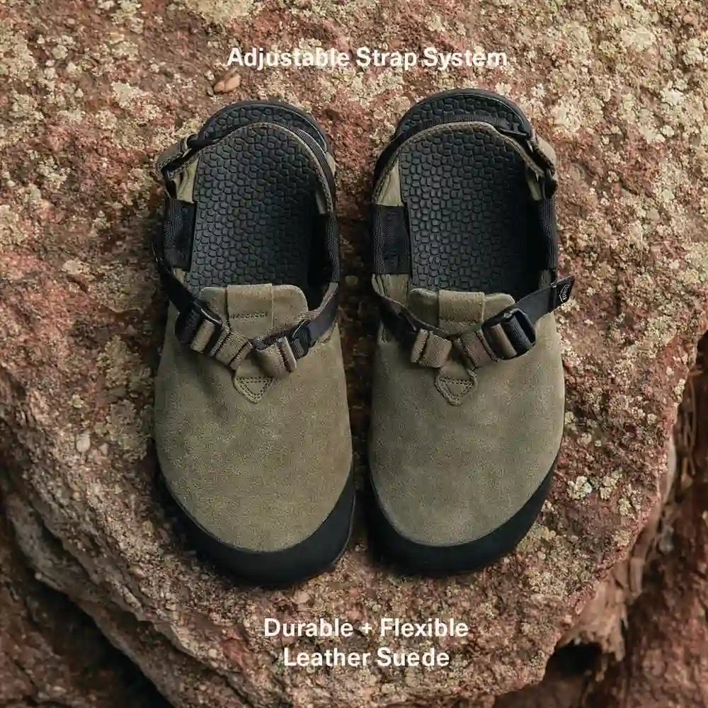 Bedrock Sandals Mountain Clog Suede Leather - Sagebrush