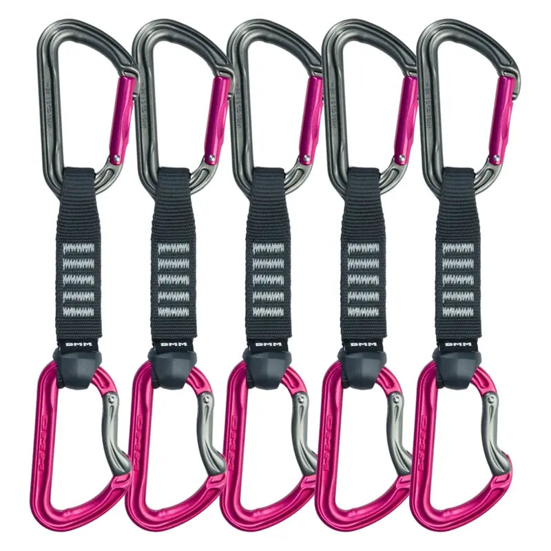 DMM Shadow 12cm Climbing Quickdraw Set 5 Pack - Pink