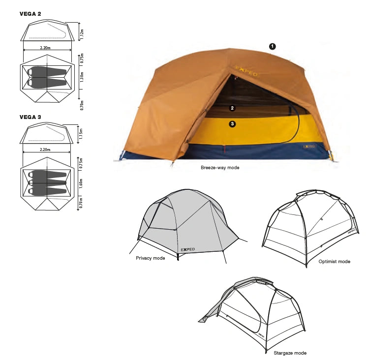 Exped Vega 3 Hiking Tent
