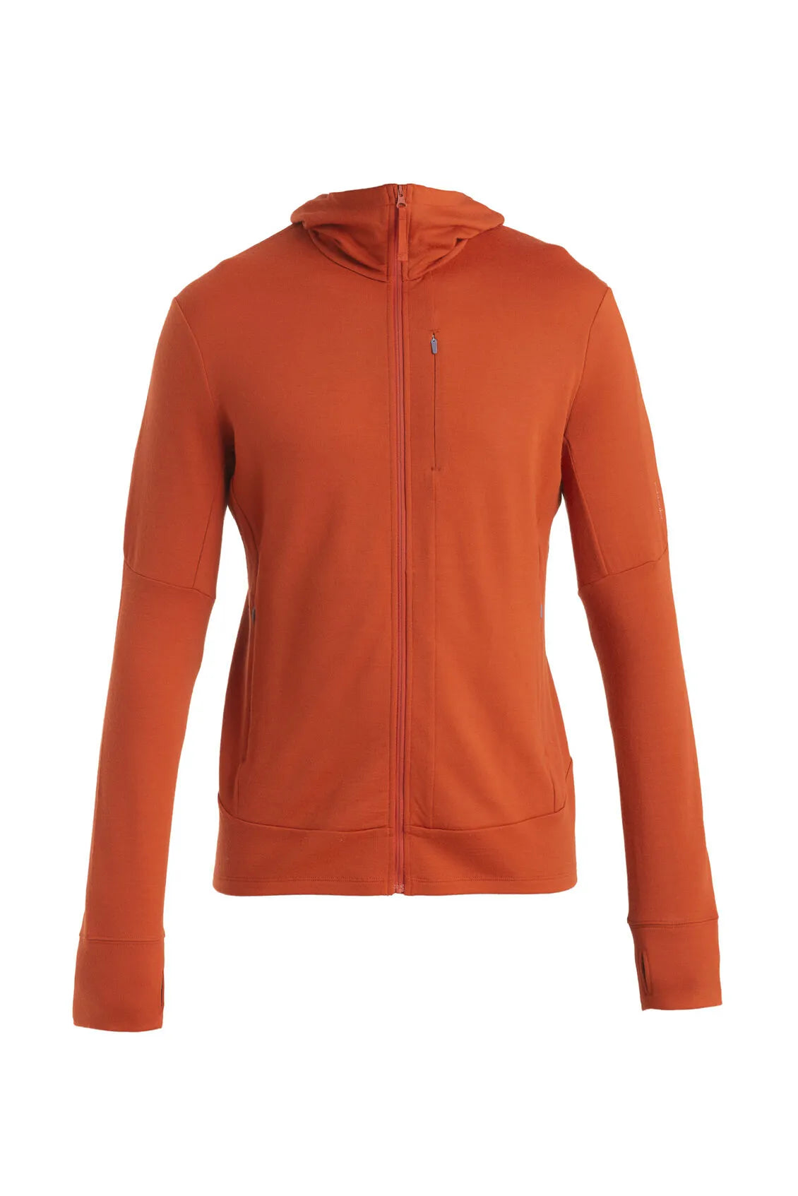 Icebreaker Merino 260 Quantum Iv Long Sleeve Zip Mens Hooded Jacket Colour Molten