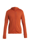 Icebreaker Merino 260 Quantum Iv Long Sleeve Zip Mens Hooded Jacket Colour Molten