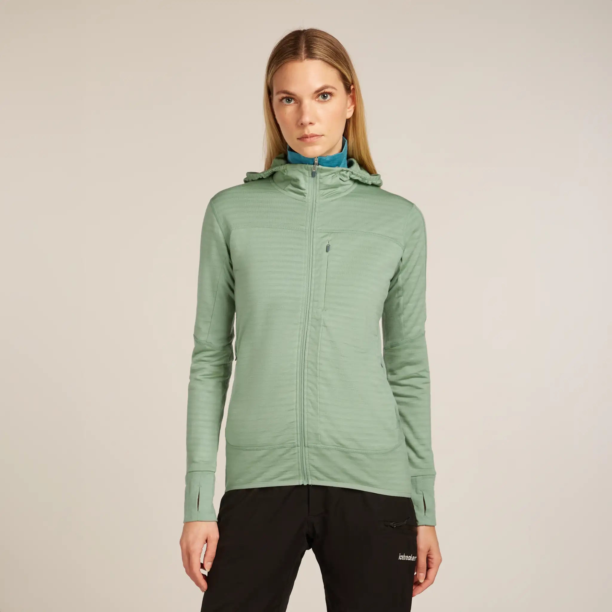 Icebreaker Merino Blend 300 RealFleece Descender Womens Hooded Jacket