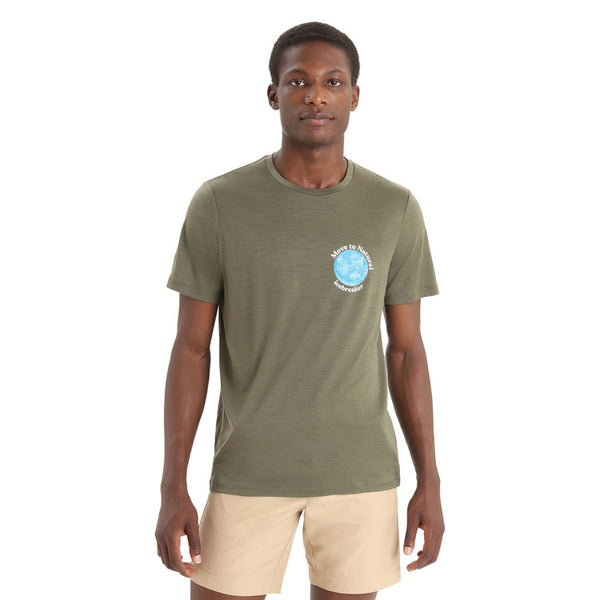 Icebreaker Tech Lite II Short Sleeve Mens T-Shirt - Earth