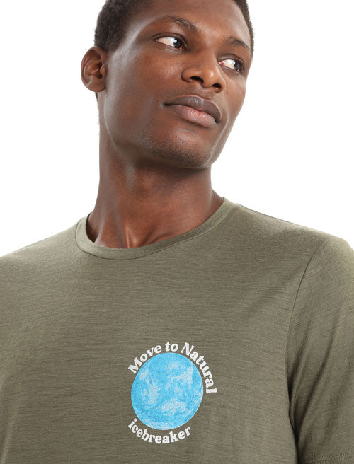 Icebreaker Tech Lite II Short Sleeve Mens T-Shirt - Earth