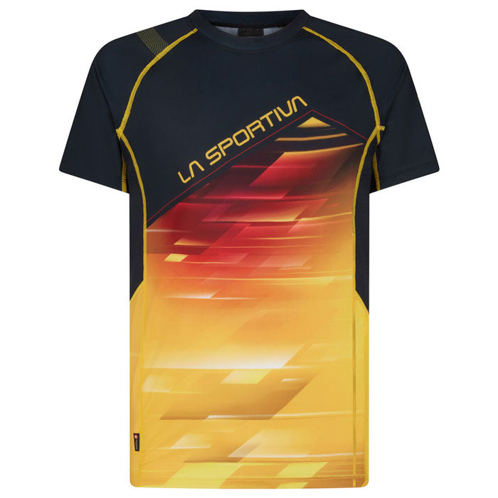 La Sportiva Wave Mens Short Sleeve T Shirt Colour Black Yellow