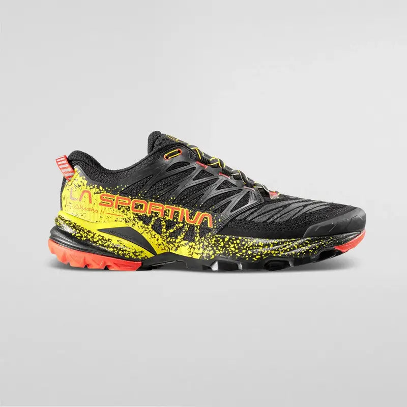 La Sportiva Akasha II Mens Trail Running Shoe - Black/Yellow