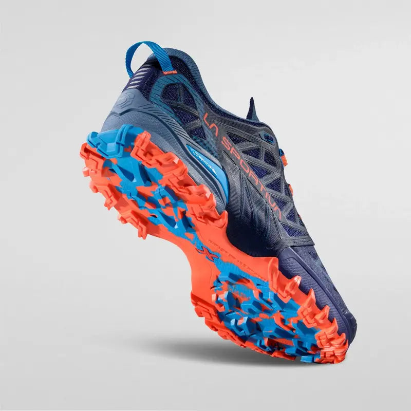 La Sportiva Bushido III Mens Trail Running Shoe - Deep Sea/Cherry Tomato