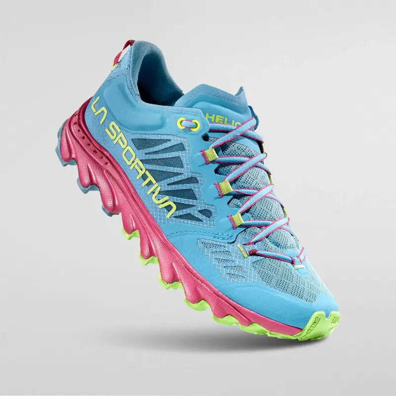 La Sportiva Helios III Womens Trail Running Shoe - Topaz/Red Plum