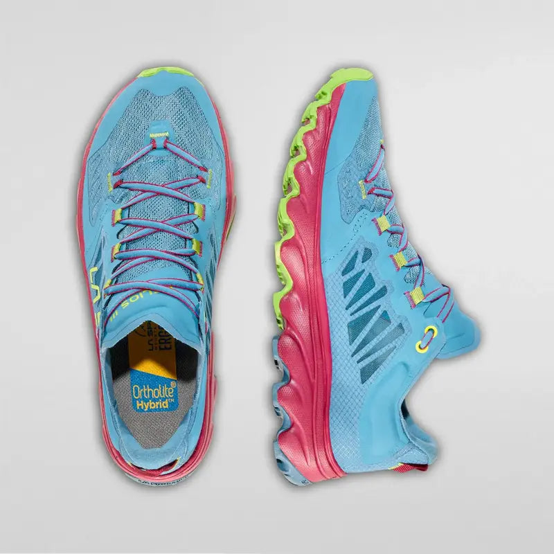 La Sportiva Helios III Womens Trail Running Shoe - Topaz/Red Plum