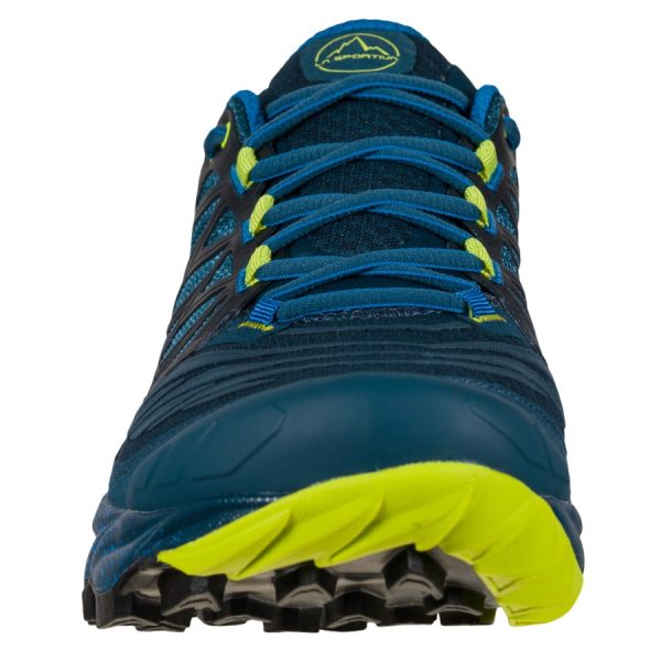 La Sportiva Akasha II Mens Trail Running Shoe - Storm Blue/Lime Punch - Clearance