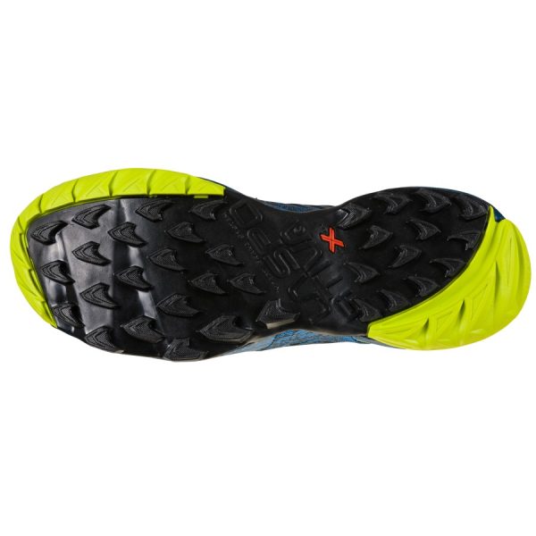 La Sportiva Akasha II Mens Trail Running Shoe - Storm Blue/Lime Punch - Clearance