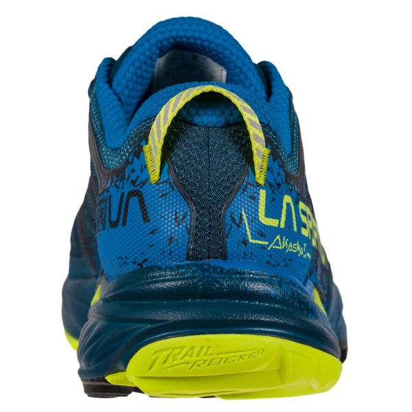La Sportiva Akasha II Mens Trail Running Shoe - Storm Blue/Lime Punch - Clearance