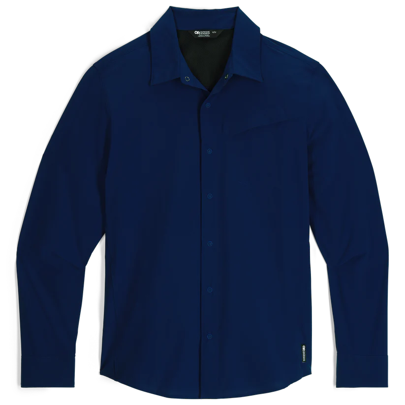 Outdoor Research Astroman Mens Long Sleeve Sun Shirt Colour Dark Blue