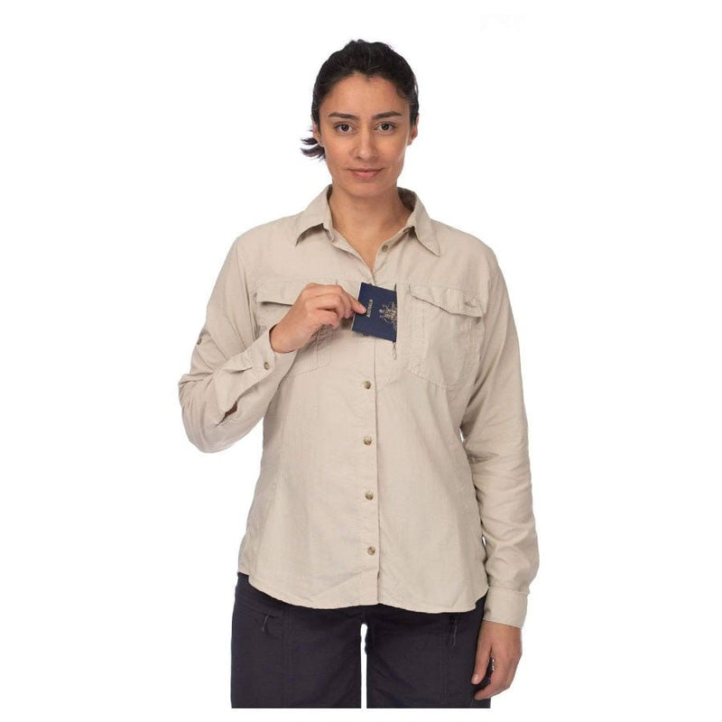 Mont Lifestyle Vented Womens Long Sleeve Shirt - Stone