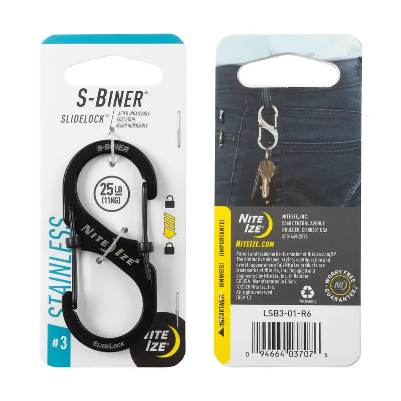 NiteIze S-Biner Stainless Steel SlideLock Accessory Carabiner