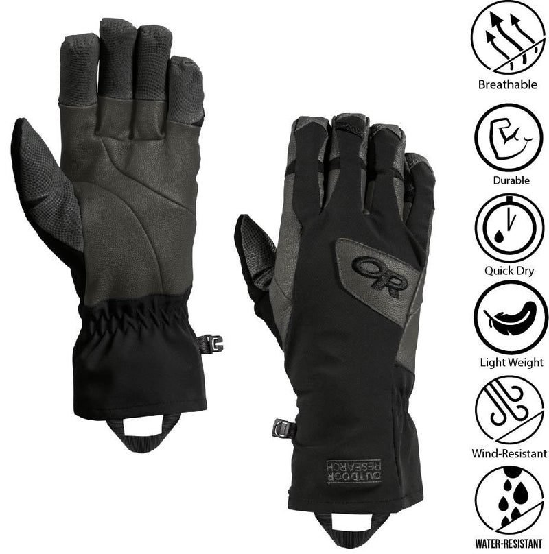 Outdoor Research Super Vert Gloves -Black/Charcoal