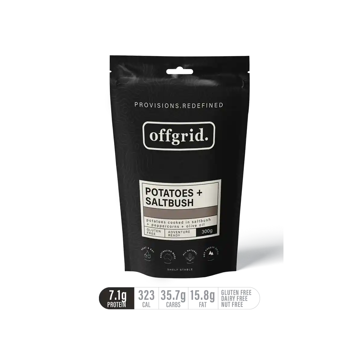 Offgrid Saltbush Potatoes 300g Heat & Eat Meal