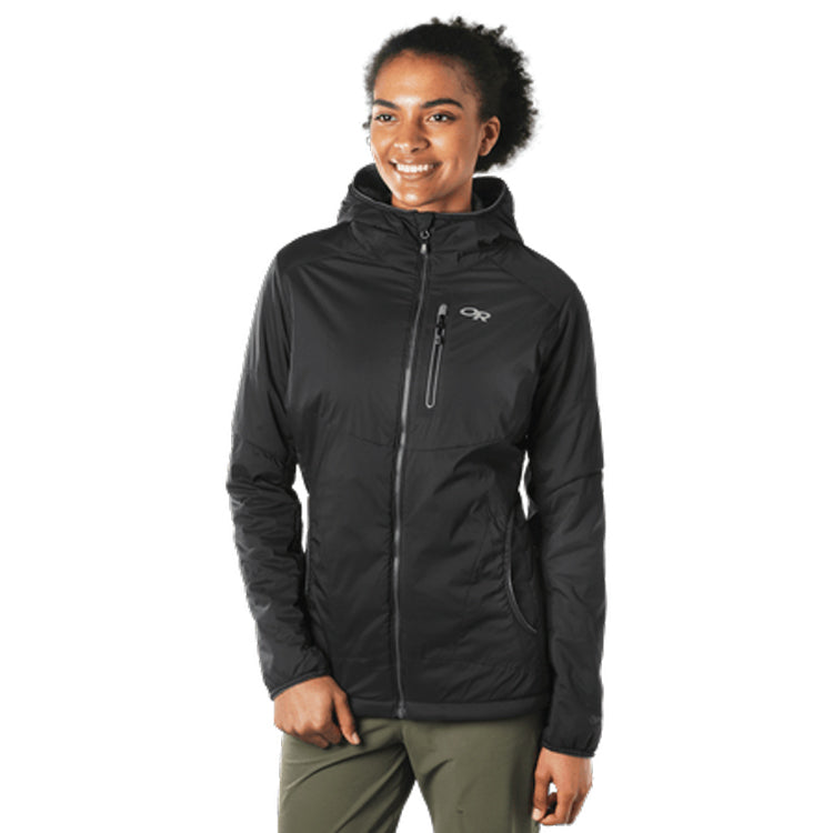 Outdoor Research Ascendant Womens Hooded Jacket - Black/Charcoal