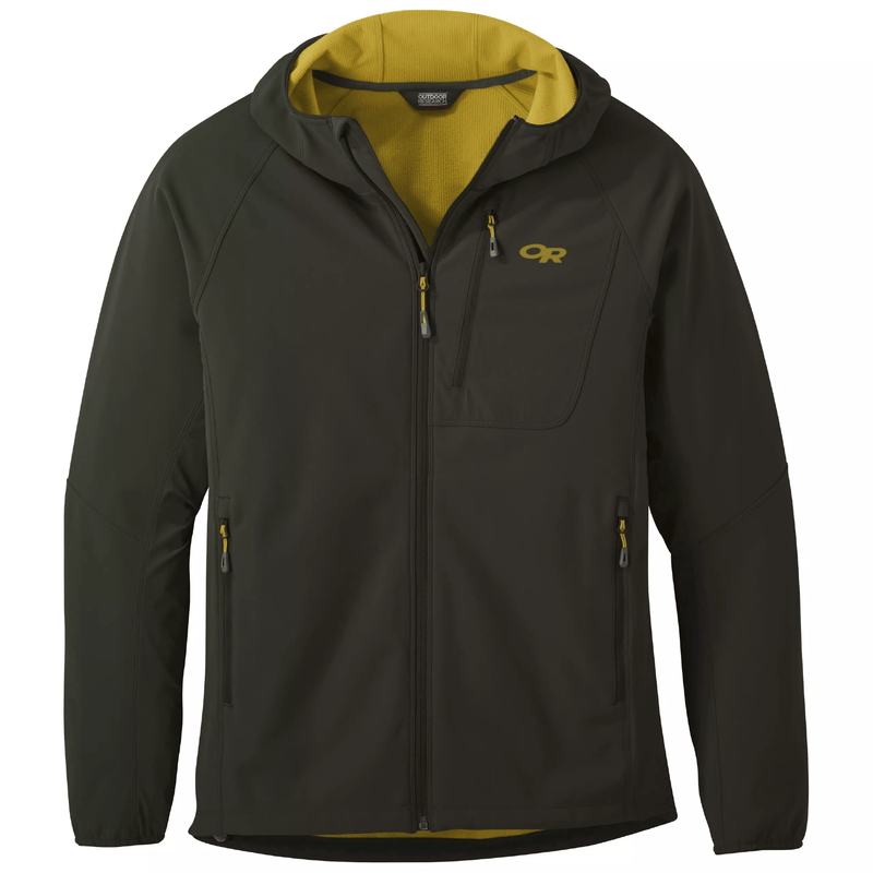 Outdoor Research Ferrosi Grid Mens Softshell Hooded Jacket - Forest
