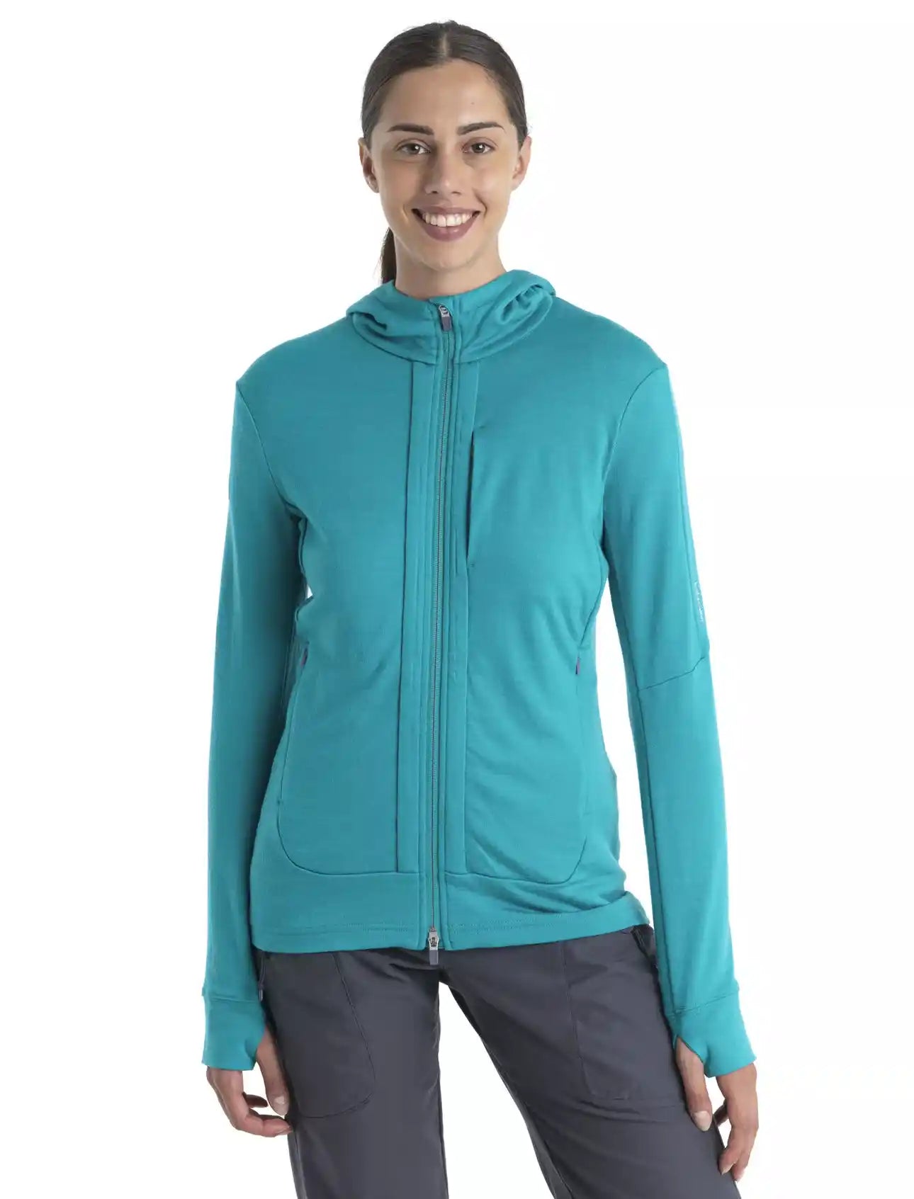 Icebreaker Quantum III Long Sleeve Zip Hooded Womens Jacket