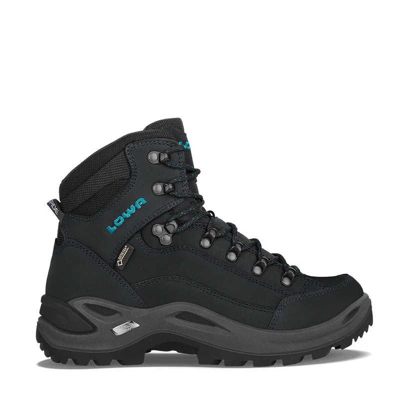 Lowa Renegade EVO GTX MID Womens Hiking Boot - Asphalt/Turquoise