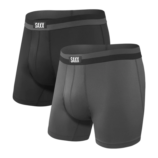 SAXX Sport Mesh Mens Boxer Brief Fly - 2 Pack