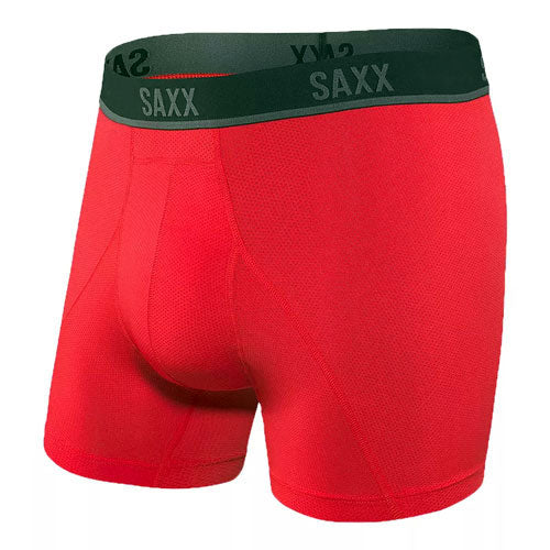 Saxx Mens Kinetic Boxer Briefs (Deep Red/Blue)