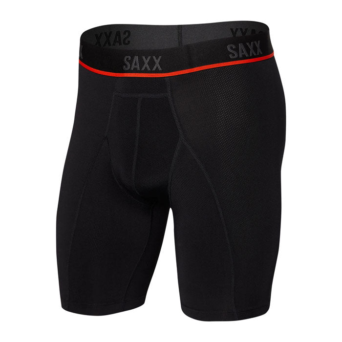 Saxx Kinetic Hd Long Leg Boxer Brief Black Colour Black