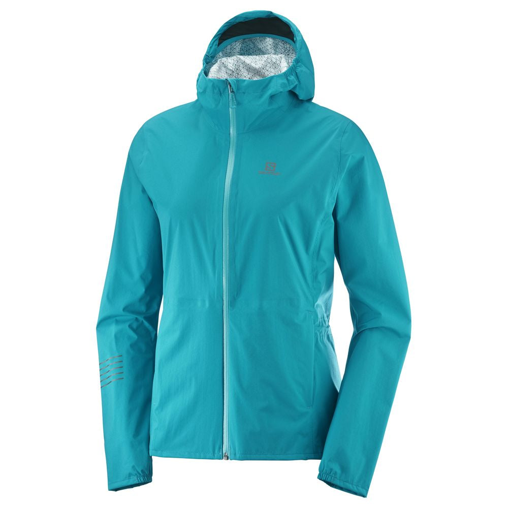 Salomon Lightning Womens Waterproof Jacket Colour Tile Blue