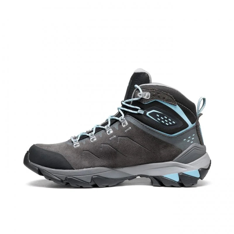 Asolo Acadia Mid Leather GTX Womens Bunion Fit Hiking Boots - Graphite/Sky Blue