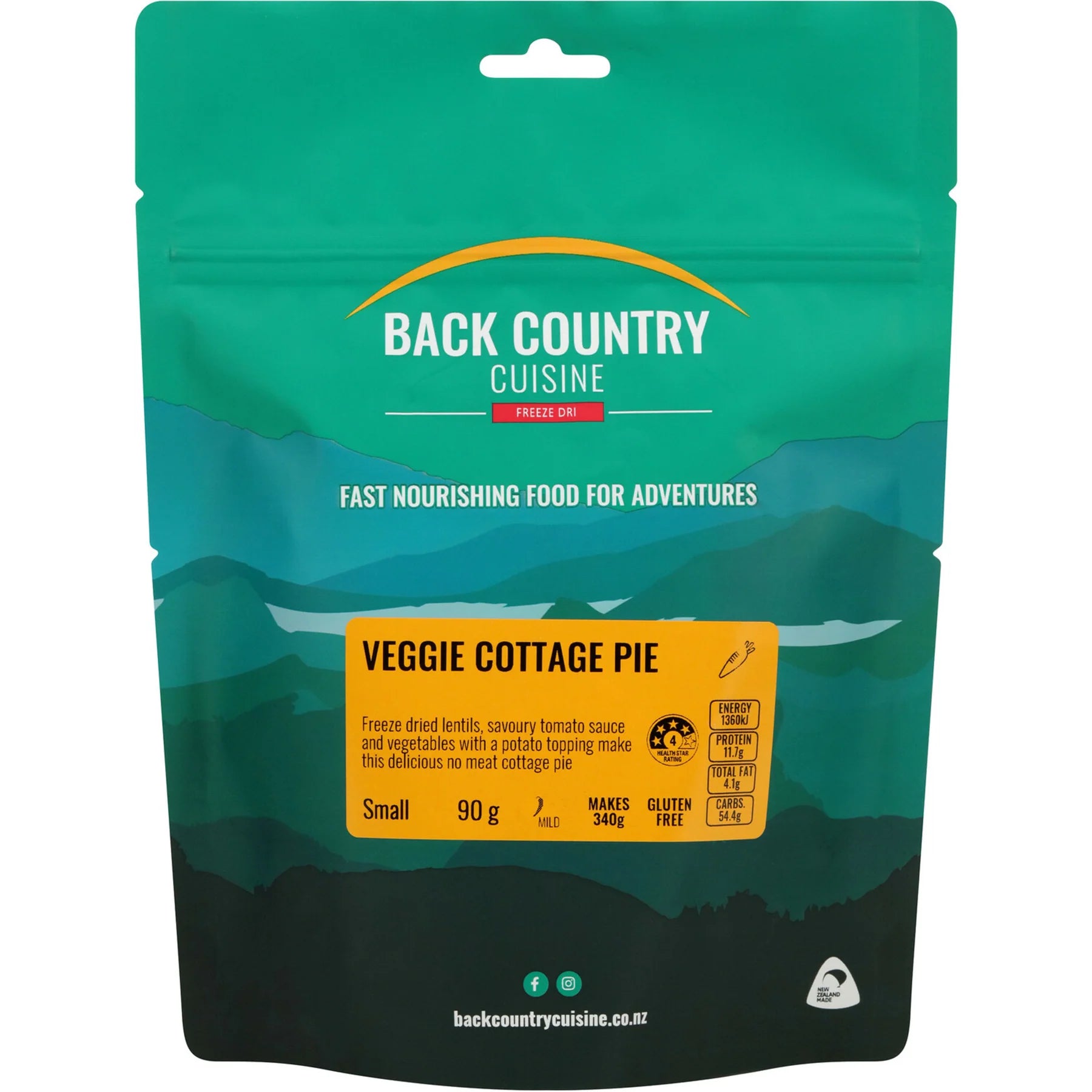 Back Country Cuisine Freeze Dried Food - Veggie Cottage Pie