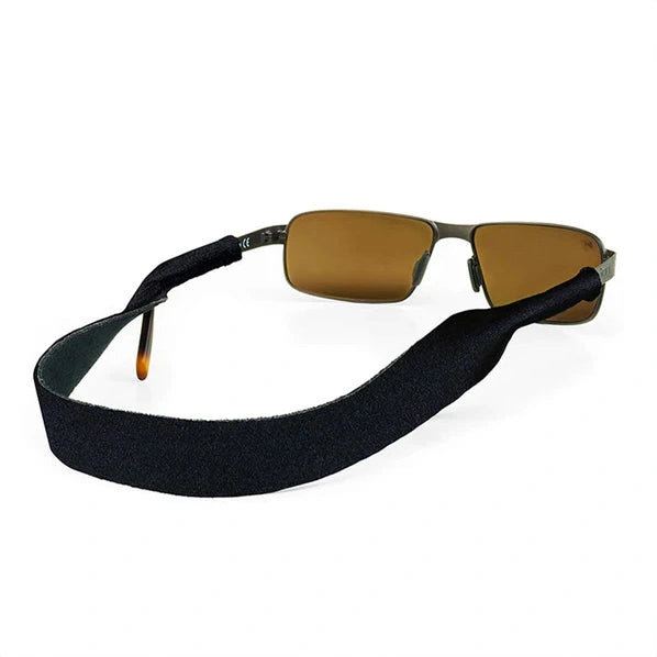Croakies Basic Solid Sunglass Strap Black Colour Black