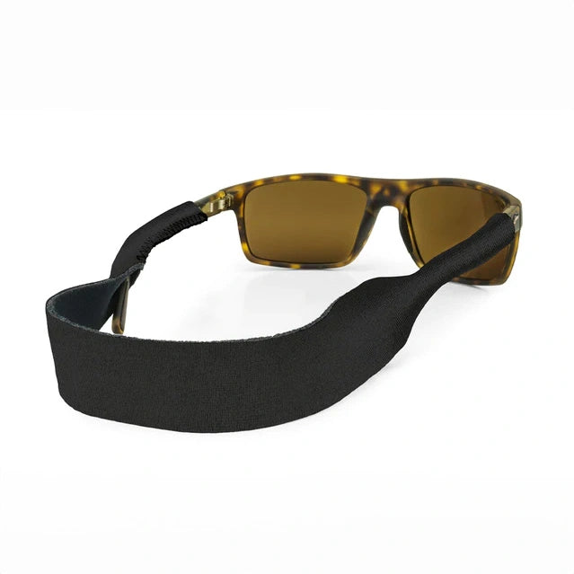 Croakies Basic Solid Sunglass Strap Black Colour Black