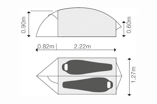 Exped Polaris 2 Person Tent - Yellow Terracotta
