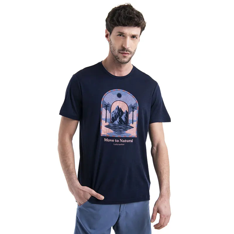 Icebreaker Merino 150 Tech Lite III Mountain Gateway Mens TShirt